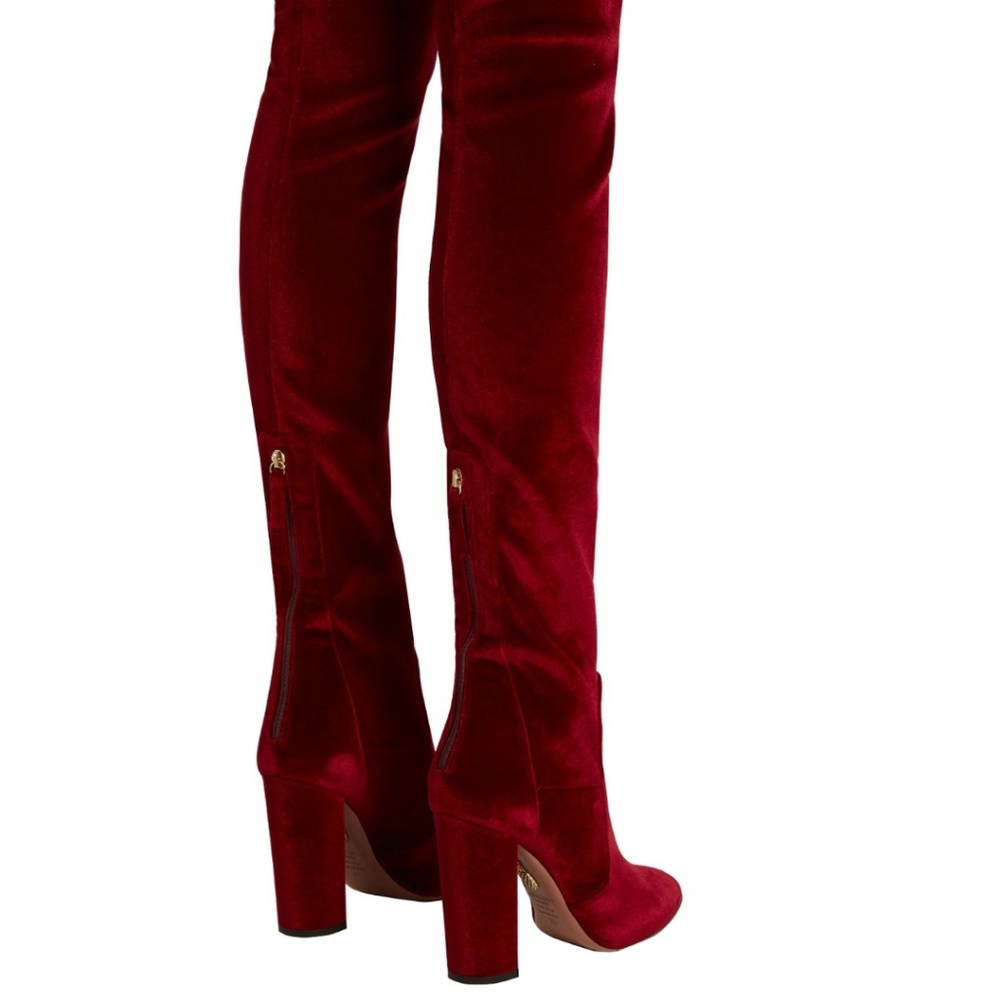 Aquazzura over the knee velvet boots